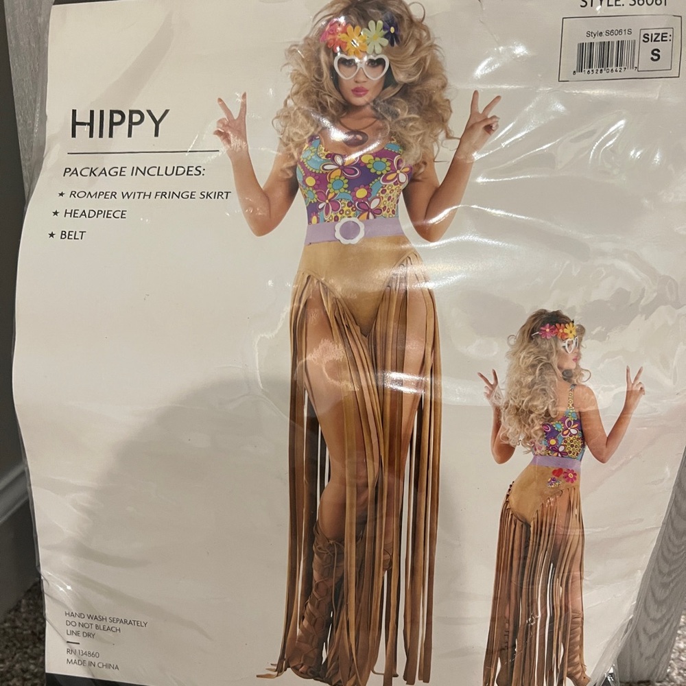 Hippie 70s Costume Sz Small